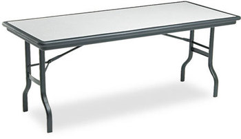 Iceberg IndestrucTable™ Rectangular Folding Table,  72w x 30d x 29h, Granite/Black
