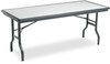 A Picture of product ICE-65127 Iceberg IndestrucTable™ Rectangular Folding Table,  72w x 30d x 29h, Granite/Black