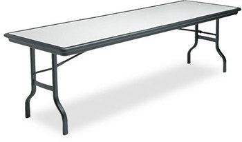 Iceberg IndestrucTable™ Rectangular Folding Table,  96w x 30d x 29h, Granite/Black
