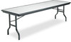 A Picture of product ICE-65137 Iceberg IndestrucTable™ Rectangular Folding Table,  96w x 30d x 29h, Granite/Black