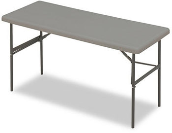 Iceberg IndestrucTable Too™ 1200 Series Rectangular Folding Table,  60w x 24d x 29h, Charcoal