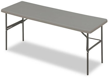 Iceberg IndestrucTable Too™ 1200 Series Rectangular Folding Table,  72w x 24d x 29h, Charcoal