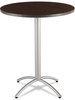 A Picture of product ICE-65621 Iceberg CaféWorks Table,  36 dia x 30h, Gray/Silver