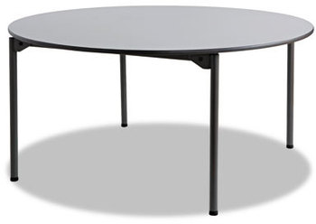 Iceberg Maxx Legroom™ Round Folding Table,  60" Dia. x 29-1/2"h, Gray/Charcoal