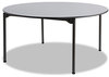 A Picture of product ICE-65884 Iceberg Maxx Legroom™ Folding Table,  72w x 18d x 29-1/2h, Walnut/Charcoal
