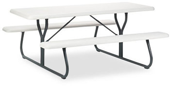 Iceberg IndestrucTables Too™ Picnic Table,  72w x 30d, Platinum/Gray