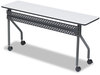 A Picture of product ICE-68057 Iceberg OfficeWorks™ Mobile Training Table,  60w x 18d x 29h, Gray/Charcoal