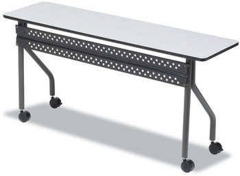 Iceberg OfficeWorks™ Mobile Training Table,  Rectangular, 72w x 18d x 29h, Gray/Charcoal