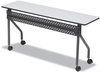 A Picture of product ICE-68067 Iceberg OfficeWorks™ Mobile Training Table,  Rectangular, 72w x 18d x 29h, Gray/Charcoal