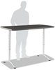 A Picture of product ICE-69305 Iceberg ARC Sit-to-Stand Adjustable Height Table,  Rectangular Top, 30w x 48d x 36-48h, Gray Walnut/Silver
