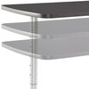 A Picture of product ICE-69315 Iceberg ARC Sit-to-Stand Adjustable Height Table,  Rectangular Top, 30w x 60d x 30-42h, Gray Walnut/Silver