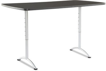 Iceberg ARC Sit-to-Stand Adjustable Height Table,  Rectangular Top, 36w x 72d x 30-42h, Graphite/Silver