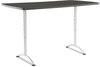 A Picture of product ICE-69327 Iceberg ARC Sit-to-Stand Adjustable Height Table,  Rectangular Top, 36w x 72d x 30-42h, Graphite/Silver