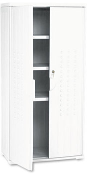 Iceberg OfficeWorks™ Storage Cabinet,  33w x 18d x 66h, Platinum