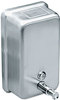 A Picture of product IMP-4040 Impact® Vertical Soap Dispenser,  40oz, Stainless Steel, 4 7/8 x 2 11/16 x 8 3/16