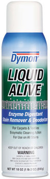 Dymon® LIQUID ALIVE® Enzyme Digestant Carpet and Textile Cleaner/Deodorizer,  20oz, Aerosol
