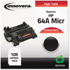 A Picture of product IVR-364ATMICR Innovera® 364ATMICR Toner Remanufactured Black MICR Replacement for 64AM (CC364AM), 10,000 Page-Yield