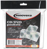 A Picture of product IVR-39701 Innovera® CD Pocket CD/DVD Pockets, 1 Disc Capacity, Clear, 25/Pack