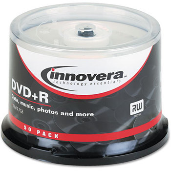 Innovera® DVD+R Recordable Disc 4.7 GB, 16x, Spindle, Silver, 50/Pack