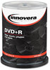 A Picture of product IVR-46891 Innovera® DVD+R Recordable Disc 4.7 GB, 16x, Spindle, Silver, 100/Pack
