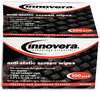 A Picture of product IVR-51516 Innovera® Antistatic Screen Cleaning Wipes Cloth, 4.75, x 7.25, Unscented, White, 100/Pack