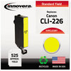 A Picture of product IVR-CLI226Y Innovera® CLI226B, CLI226C, CLI226M, CLI226Y, PGI225BK Ink Remanufactured Yellow Replacement for CLI-226 (4549B001AA), 525 Page-Yield, Ships in 1-3 Business Days