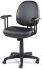 A Picture of product ALE-IN4819 Alera® Interval Series Swivel/Tilt Task Chair Bonded Leather Seat/Back, Up to 275 lb, 18.11" 23.22" Seat Height, Black