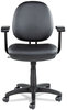 A Picture of product ALE-IN4819 Alera® Interval Series Swivel/Tilt Task Chair Bonded Leather Seat/Back, Up to 275 lb, 18.11" 23.22" Seat Height, Black