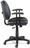 A Picture of product ALE-IN4819 Alera® Interval Series Swivel/Tilt Task Chair Bonded Leather Seat/Back, Up to 275 lb, 18.11" 23.22" Seat Height, Black