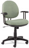 A Picture of product ALE-IN4819 Alera® Interval Series Swivel/Tilt Task Chair Bonded Leather Seat/Back, Up to 275 lb, 18.11" 23.22" Seat Height, Black