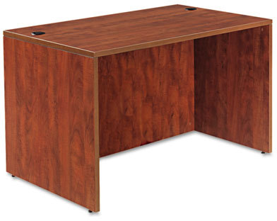Alera Office Furniture VA21-4830MC Alera® Valencia Series Straight Front  Desk Shell, 47 1/4 x 29 1/2 x 29 1/2, Med Cherry | Baumann Paper