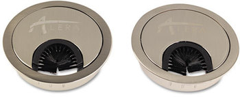 Alera® Valencia™ Series Optional Grommets 2.63" Diameter, Silver Metal, 2/Pack