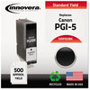 A Picture of product IVR-PGI5BK Innovera® PGI5BK Inkjet Cartridge Remanufactured Black Ink, Replacement for PGI-5BK (0628B002), 500 Page-Yield