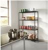 A Picture of product ALE-SW504818BL Alera® NSF Certified Industrial Heavy-Duty Wire Shelving Starter Kit Four-Shelf 48w x 18d 72h, Black