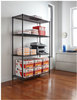 A Picture of product ALE-SW504818BL Alera® NSF Certified Industrial Heavy-Duty Wire Shelving Starter Kit Four-Shelf 48w x 18d 72h, Black