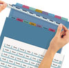 A Picture of product AVE-12433 Avery® Print & Apply Index Maker® Clear Label Plastic Dividers with Easy Printable Strip and 8-Tab, 11 x 8.5, Assorted Tabs, 5 Sets