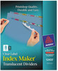A Picture of product AVE-12433 Avery® Print & Apply Index Maker® Clear Label Plastic Dividers with Easy Printable Strip and 8-Tab, 11 x 8.5, Assorted Tabs, 5 Sets