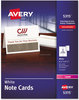 A Picture of product AVE-5315 Avery® Note Cards with Matching Envelopes Laser, 80 lb, 4.25 x 5.5, Uncoated White, 60 2 Cards/Sheet, 30 Sheets/Pack