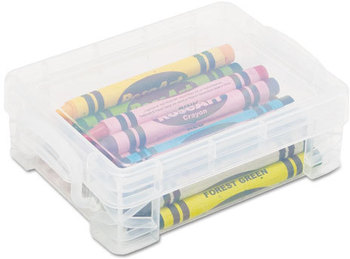 Advantus® Super Stacker Crayon Box,  Clear, 3 1/2 x 4 4/5 x 1 3/5