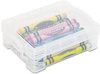 A Picture of product AVT-40311 Advantus® Super Stacker Crayon Box,  Clear, 3 1/2 x 4 4/5 x 1 3/5
