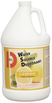 Big D Industries Water-Soluble Deodorant,  Lemon Scent, 1gal Bottles, 4/Carton