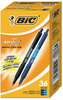 A Picture of product BIC-SCSM11BK BIC® Soft Feel® Retractable Ballpoint Pen,  Black Ink, 1mm, Medium, Dozen