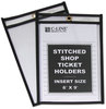 A Picture of product CLI-46069 C-Line® Stitched Shop Ticket Holders,  Stitched, Both Sides Clear, 50", 6 x 9, 25/BX