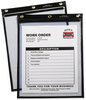 A Picture of product CLI-50912 C-Line® Heavy-Duty Super Heavyweight Plus Shop Ticket Holders,  Black, 9 x 12, 15/BX
