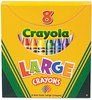 A Picture of product CYO-520080 Crayola® Large Crayons,  Tuck Box, 8 Colors/Box