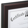A Picture of product DAX-N3246N1T DAX® Rosewood Document Frame,  Wall-Mount, Plastic, 11 x 14, 8 1/2 x 11