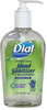 A Picture of product DIA-01585 Dial® Professional Antibacterial Gel Hand Sanitizer,  7.5 oz, Pump, Fragrance-Free. 12 Bottles/Case.