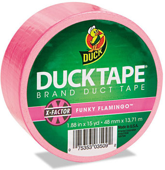 Duck® Colored Duct Tape,  9 mil, 1.88" x 15 yds, 3" Core, Neon Pink