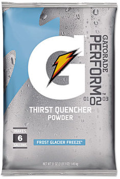 Gatorade® Thirst Quencher Powder Drink Mix,  Glacier Freeze, 51oz Packet, 14/Carton