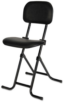 Alera® IL Series Height-Adjustable Folding Stool Supports Up to 300 lb, 27.5" Seat Height, Black